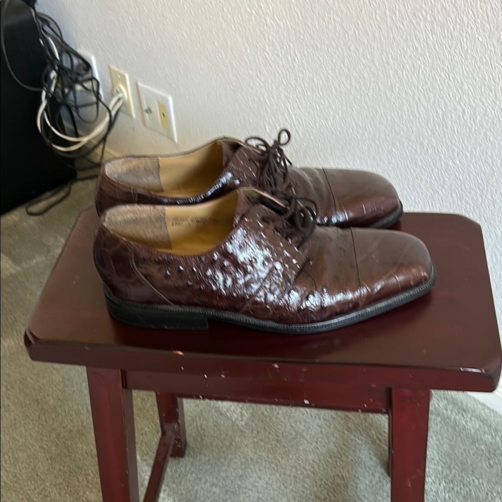 Donald J. Pliner Brown Oxford Dress Shoes